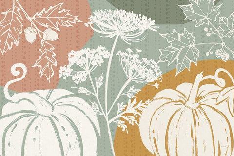 Autumn Tones I Black Ornate Wood Framed Art Print with Double Matting by Tavoletti, Anne