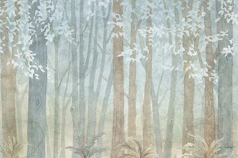 Woodland Love I White Modern Wood Framed Art Print with Double Matting by Grove, Beth