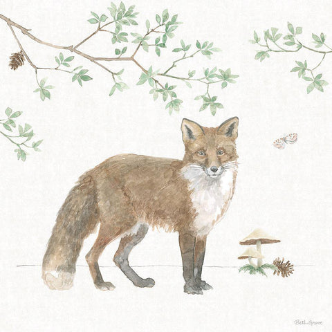 Woodland Love II Gold Ornate Wood Framed Art Print with Double Matting by Grove, Beth