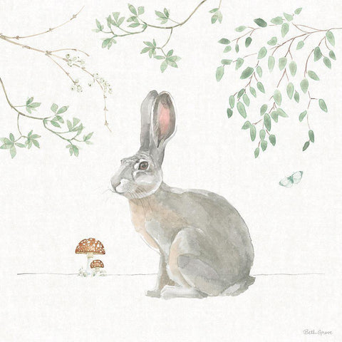 Woodland Love III Black Modern Wood Framed Art Print by Grove, Beth