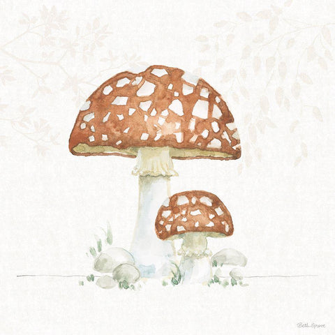 Woodland Love VII White Modern Wood Framed Art Print with Double Matting by Grove, Beth