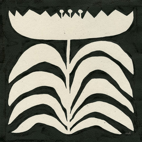 Delighted II White Modern Wood Framed Art Print with Double Matting by Hershey, Moira