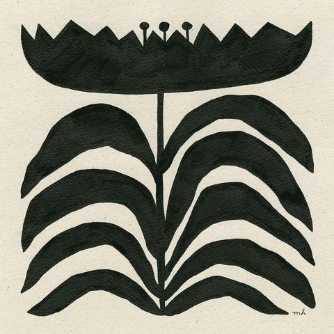 Delighted III Black Modern Wood Framed Art Print with Double Matting by Hershey, Moira