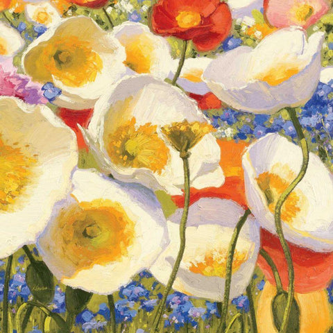 Sunny Abundance III White Modern Wood Framed Art Print with Double Matting by Novak, Shirley