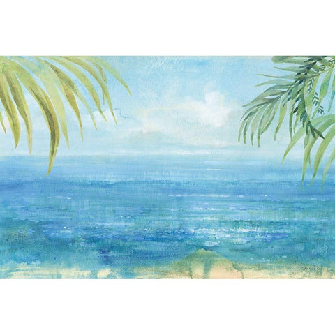 Sea Sparkle I Tropical Gold Ornate Wood Framed Art Print with Double Matting by Nai, Danhui