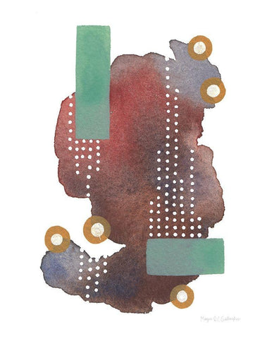 Abstract Day VI White Modern Wood Framed Art Print with Double Matting by Gallagher, Megan