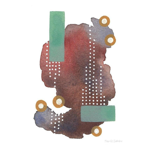 Abstract Day VI Black Modern Wood Framed Art Print by Gallagher, Megan