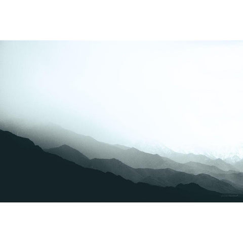 Virgin Mountains II Blue Gray White Modern Wood Framed Art Print by Marshall, Laura