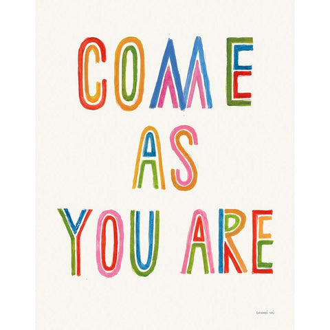 Come As You Are White Modern Wood Framed Art Print by Nai, Danhui
