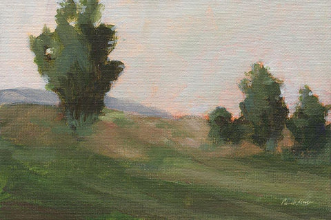 Tree Family White Modern Wood Framed Art Print with Double Matting by Munger, Pamela