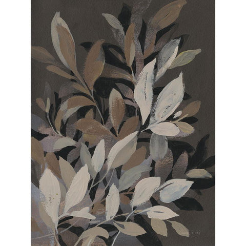 Lively Branches Black Modern Wood Framed Art Print by Nai, Danhui