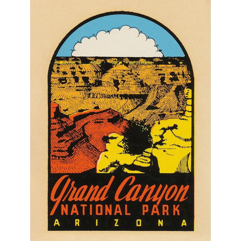 Grand Canyon National Park White Modern Wood Framed Art Print by Wild Apple Portfolio