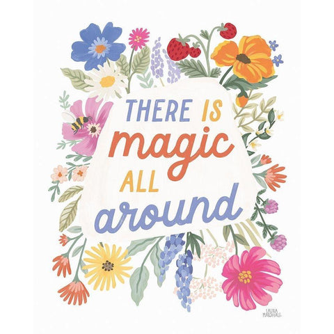 Wild Meadow VI Gold Ornate Wood Framed Art Print with Double Matting by Marshall, Laura