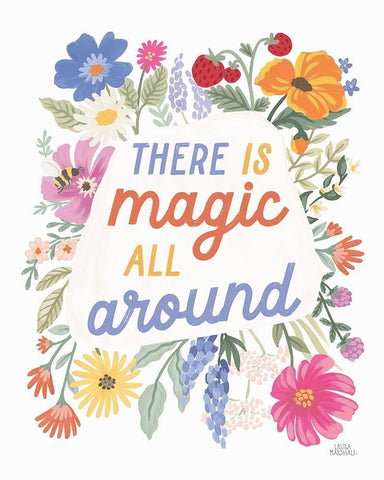 Wild Meadow VI White Modern Wood Framed Art Print with Double Matting by Marshall, Laura