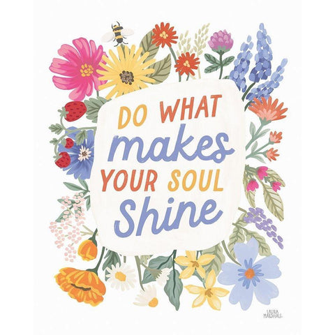 Wild Meadow VII Black Modern Wood Framed Art Print with Double Matting by Marshall, Laura