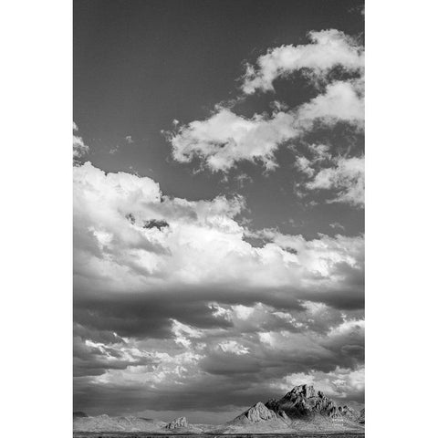 Long Way to Ride BW Black Modern Wood Framed Art Print by Larson, Nathan