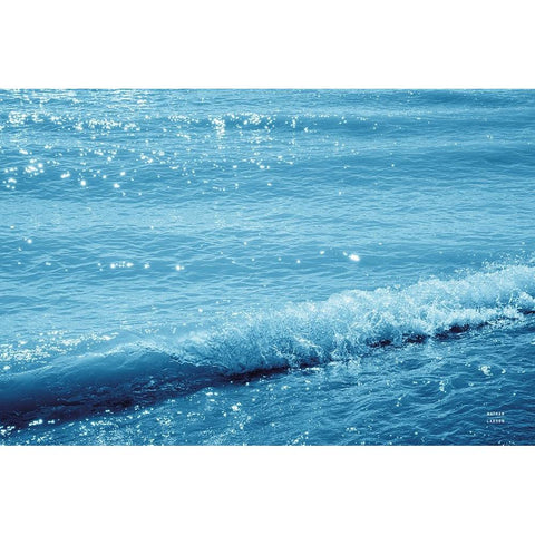 Sparkling Waters III White Modern Wood Framed Art Print by Larson, Nathan