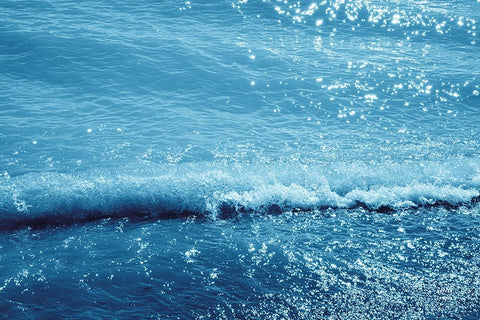 Sparkling Waters IV White Modern Wood Framed Art Print with Double Matting by Larson, Nathan