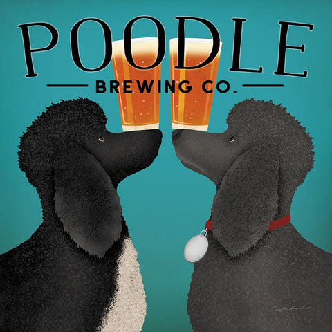 Double Poodle Brewing Black Ornate Wood Framed Art Print with Double Matting by Fowler, Ryan