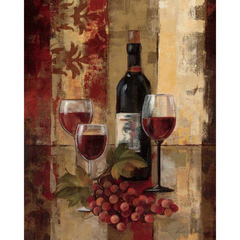 Graffiti and Wine II Black Modern Wood Framed Art Print with Double Matting by Vassileva, Silvia