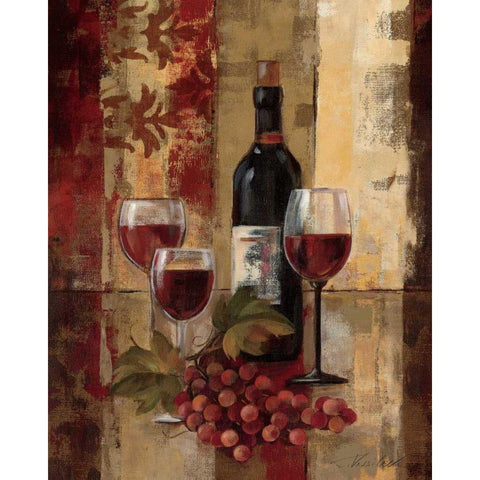 Graffiti and Wine II Gold Ornate Wood Framed Art Print with Double Matting by Vassileva, Silvia