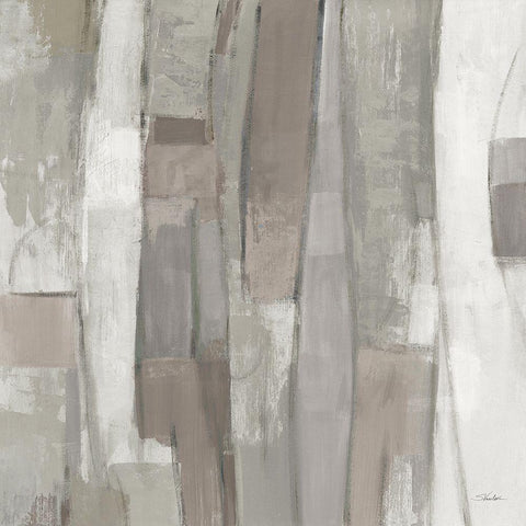 Spring Stream Neutral White Modern Wood Framed Art Print by Vassileva, Silvia