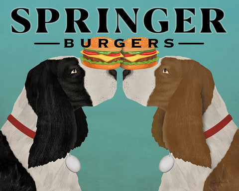 Springer Burgers White Modern Wood Framed Art Print with Double Matting by Fowler, Ryan