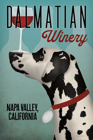 Dalmation Winery White Modern Wood Framed Art Print with Double Matting by Fowler, Ryan