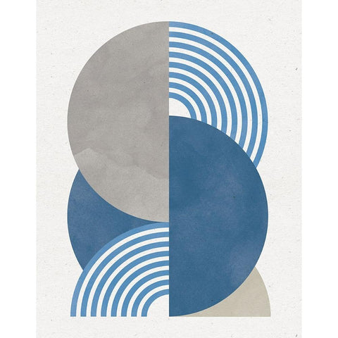 Deco Glam I Blue White Modern Wood Framed Art Print by Hershey, Moira
