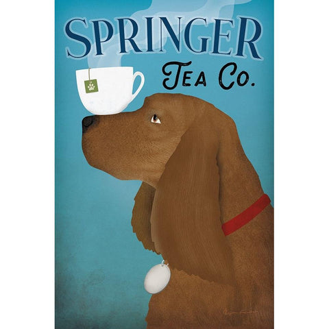 Brown Springer Tea Co White Modern Wood Framed Art Print by Fowler, Ryan