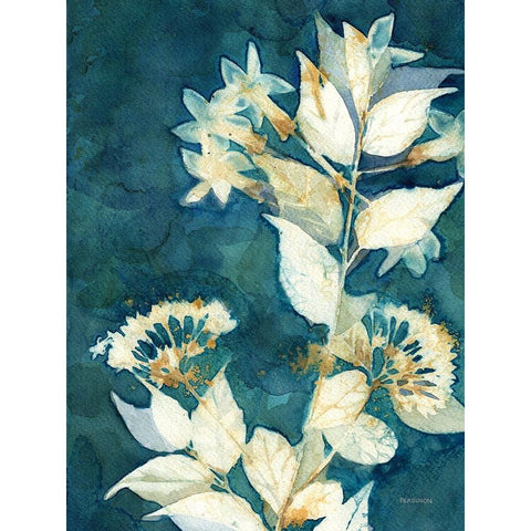 Shower of Gold I White Modern Wood Framed Art Print by Ferguson, Kathy