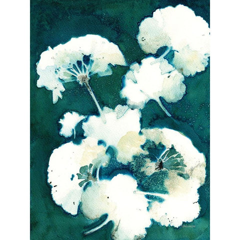 Shower of Gold V White Modern Wood Framed Art Print by Ferguson, Kathy