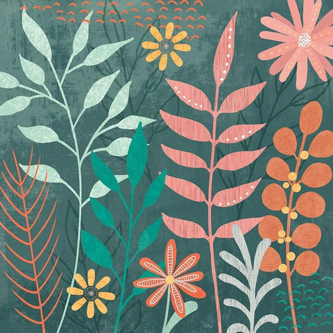 Fresh Petals III Gold Ornate Wood Framed Art Print with Double Matting by Charron, Veronique