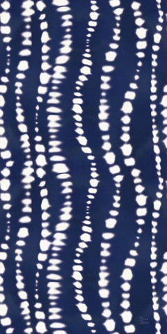 Indigo Splash Pattern IVB Panel Black Ornate Wood Framed Art Print with Double Matting by June, Dina