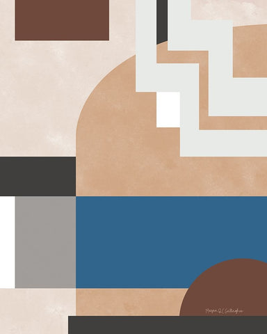 Soft Modern I Gray White Modern Wood Framed Art Print with Double Matting by Gallagher, Megan