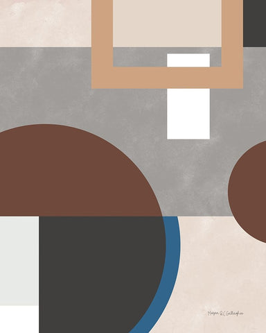 Soft Modern II Gray Black Ornate Wood Framed Art Print with Double Matting by Gallagher, Megan