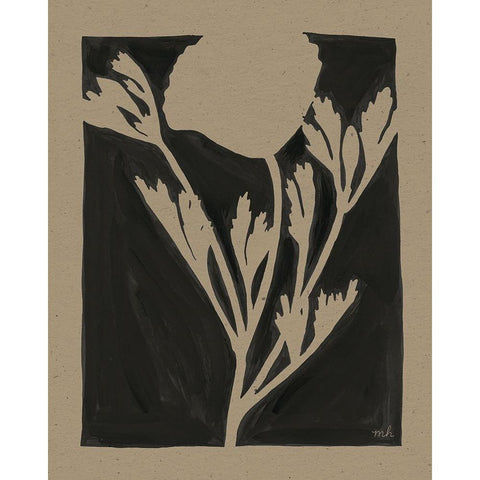 Joyful Spring II Travertine Black Modern Wood Framed Art Print with Double Matting by Hershey, Moira