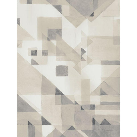 Try Angles IV Neutral Crop Black Modern Wood Framed Art Print by Nai, Danhui