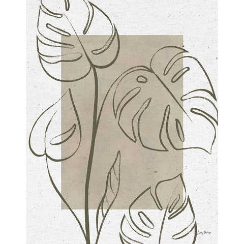 Color Block Balance I Olive Gold Ornate Wood Framed Art Print with Double Matting by Thorns, Becky