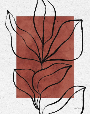 Color Block Balance II Hot Sauce Black Ornate Wood Framed Art Print with Double Matting by Thorns, Becky