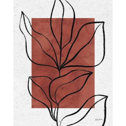 Color Block Balance II Hot Sauce Black Modern Wood Framed Art Print with Double Matting by Thorns, Becky