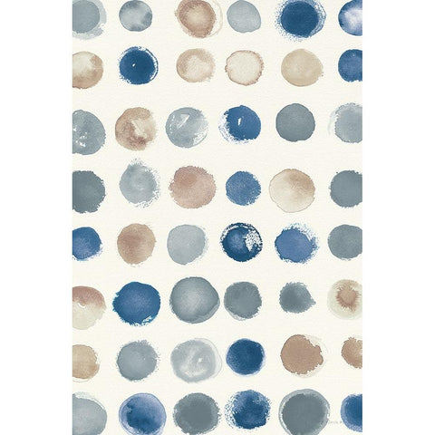 Spot of Rain Vallarta Blue Crop Black Modern Wood Framed Art Print with Double Matting by Novak, Shirley
