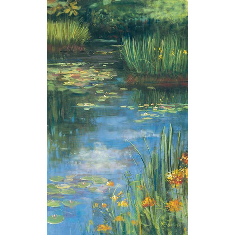 Garden Pond III Black Modern Wood Framed Art Print by Rowan, Carol