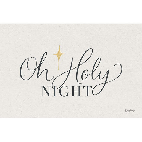 Oh Holy Night White Modern Wood Framed Art Print by Thorns, Becky