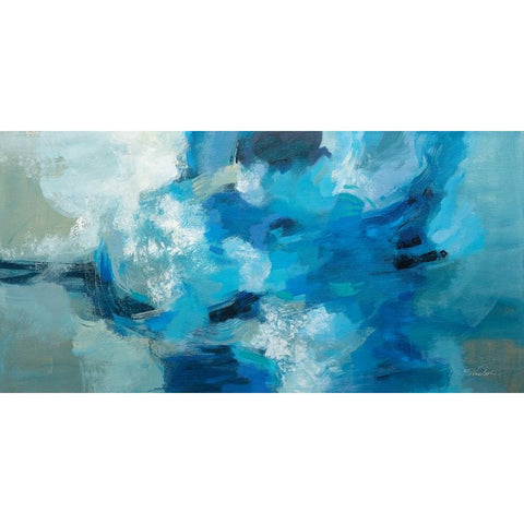 Ocean Storm Black Modern Wood Framed Art Print by Vassileva, Silvia