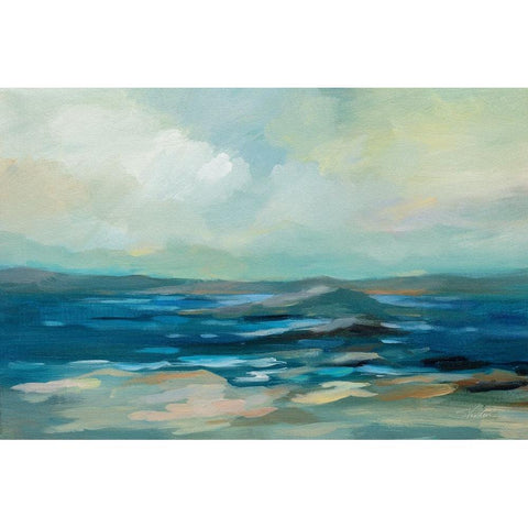 Morning Marine Layer Black Modern Wood Framed Art Print by Vassileva, Silvia