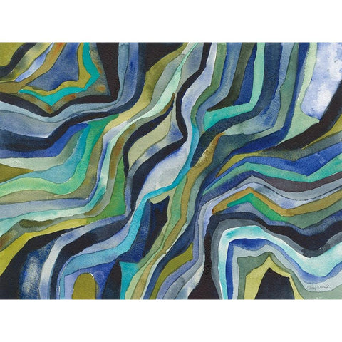 Flow White Modern Wood Framed Art Print by Warrick, Cheryl