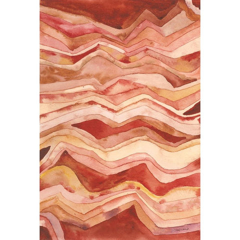 Painted Desert II Black Modern Wood Framed Art Print by Warrick, Cheryl