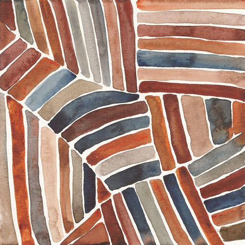 Furrow II Black Modern Wood Framed Art Print by Warrick, Cheryl