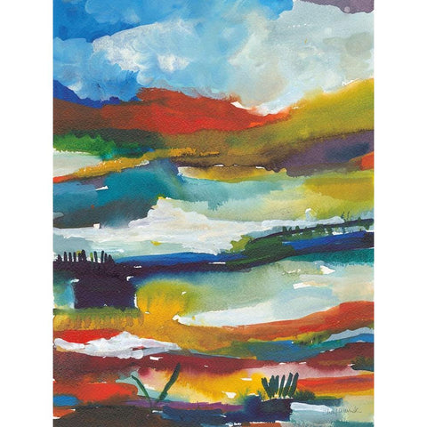 Nocturne I Black Modern Wood Framed Art Print with Double Matting by Warrick, Cheryl